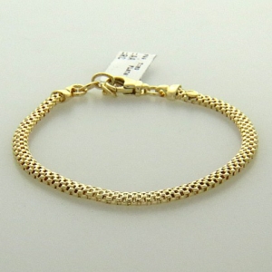 pulsera fope plana enchapado amarillo